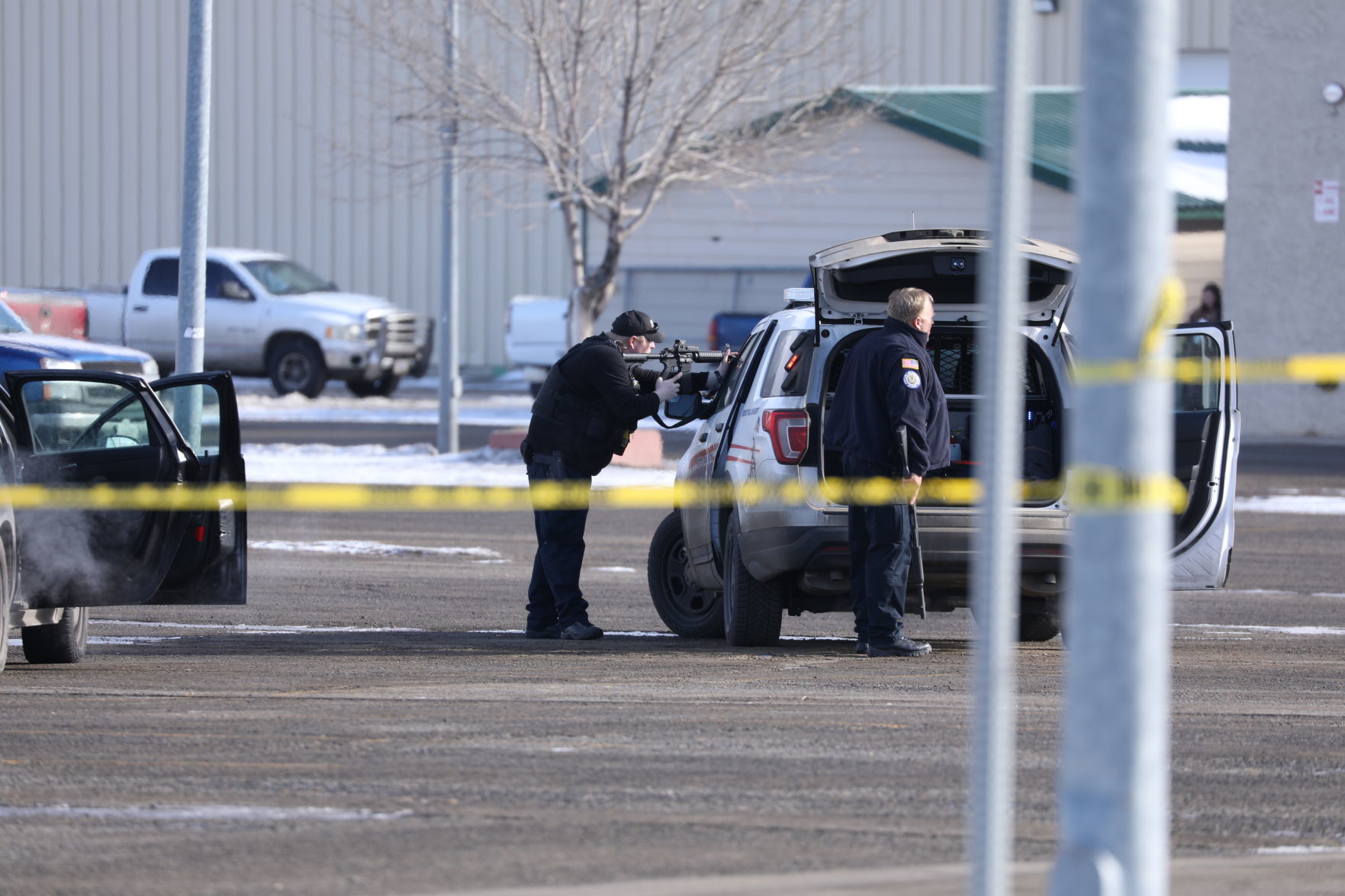Butte police officer trains his weapon